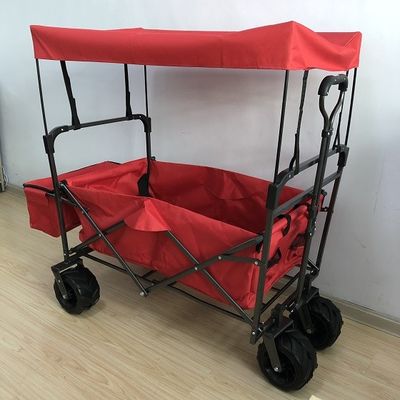Pvc-Wagen van het het Nuts Draagbare Strand van de Stoffen de Grote Opvouwbare Wagen met Dekkingsrood