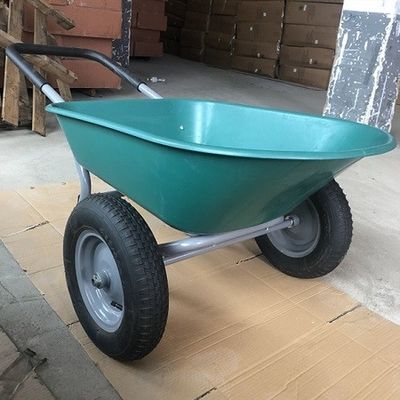 Op zwaar werk berekende Vouwende Plastic de Kruiwagenluchtband van het 2 Wielstaal van het Handkarretje