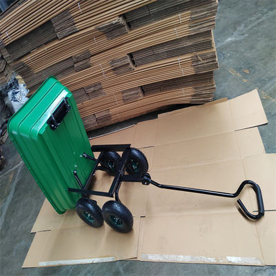 50L het plastic Handvat van Tray Garden Dump Cart Garden Tipper Trolley Sand Wagon With