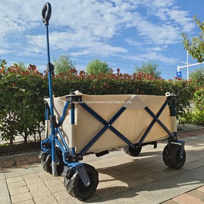 Verlengde trekbalk Strand vouwtruck Camper PU wiel Zwaar staal frame Breed wielen