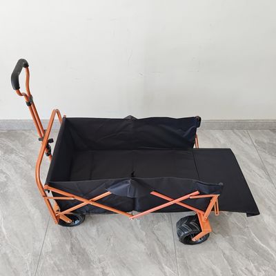 Achterste opening Opvouwbare winkelwagen Trolley Beach Camping Opvouwbare winkelwagen PU wiel