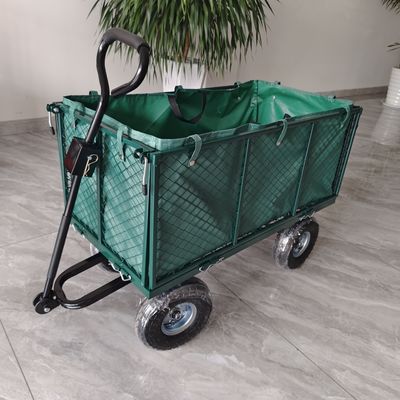 Heavy Duty Steel Mesh Utility Cart Wagon Wheelbarrow Steel Mesh 4.10/3.50-4 Wielen