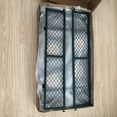 Op zwaar werk berekend 50L-de Yardstaal Mesh Wagon Outdoor With van Tuinmesh cart 4 Wielen