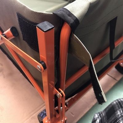 Pvc-de Kar van het het Strandkarretje van de Wiel Oranje Vouwende Wagen Draagbare het Kamperen Wagen