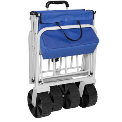 Intrekbaar Handvat Opvouwbaar het Kamperen Karretje dat Wagen met Rubberwielen pp vouwt