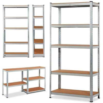 De Opslagrek 5 van 900*450*1800 Boltless Opschortende het Systeemgarage van Rijen Op zwaar werk berekende Boltless