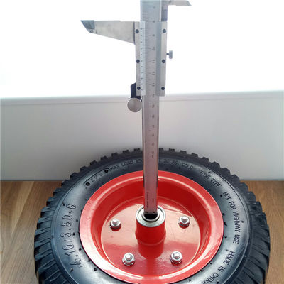 350-6 de rode Wielen van de de Zakvrachtwagen van Staalrim pneumatic trolley wheels rubber Pneumatische