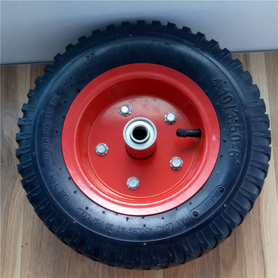 350-6 de rode Wielen van de de Zakvrachtwagen van Staalrim pneumatic trolley wheels rubber Pneumatische