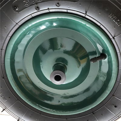 350-8 de groene Kruiwagen van het Karretjebanden van Staalrim cart pneumatic wheels rubber Pneumatische