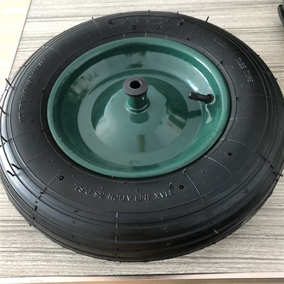 350-8 de groene Kruiwagen van het Karretjebanden van Staalrim cart pneumatic wheels rubber Pneumatische