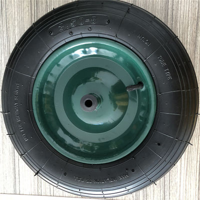 350-8 de groene Kruiwagen van het Karretjebanden van Staalrim cart pneumatic wheels rubber Pneumatische