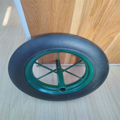 14 van de het Bewijsband van duim het Stevige Rubberwielen Vaste lichaam Zonder binnenband van het de Kruiwagenwiel