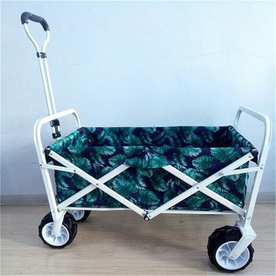 7“ Pu-Wiel dat van de het Strandkar van Tuinkarren het Brede Karretje 70kgs vouwt