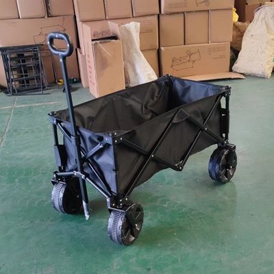 Zwarte Opvouwbare Wagenkar Op zwaar werk berekende 70kg die het Kamperen de Kar van het Wagenfestival vouwen