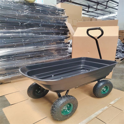 75L Zwarte de Tuinkar Tipper Garden Trolley Tipper van de tuin Dumpende Kar