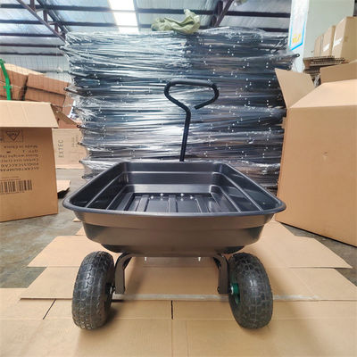 75L Zwarte de Tuinkar Tipper Garden Trolley Tipper van de tuin Dumpende Kar