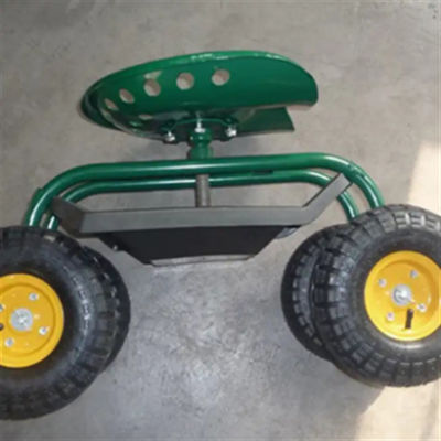 Van het de Kar de Rolling Werk van de staaltuin van het Werkseat van Seat Bestuurbare Rolling Kar van de het Metaalautoped