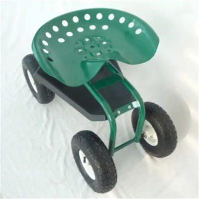 Van het de Kar de Rolling Werk van de staaltuin van het Werkseat van Seat Bestuurbare Rolling Kar van de het Metaalautoped