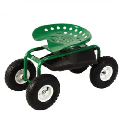 Van het de Kar de Rolling Werk van de staaltuin van het Werkseat van Seat Bestuurbare Rolling Kar van de het Metaalautoped