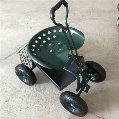 De aangepaste van het Werkseat van de Handvattuin Rolling Kar van de het Staaltuin met Seat-Wartelleiding