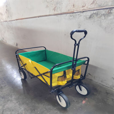 De Draagbare 4 Wielen die van de activiteitenopslag Strandwagen met Regelbaar Handvat vouwen