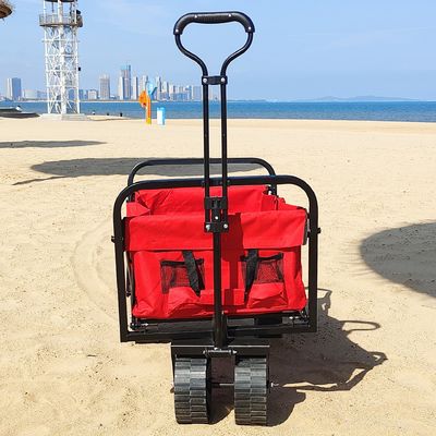 De brede Kar die van het Wielen Praktische Vouwbare Strand Industriële Opslag lassen die Wagen vouwen