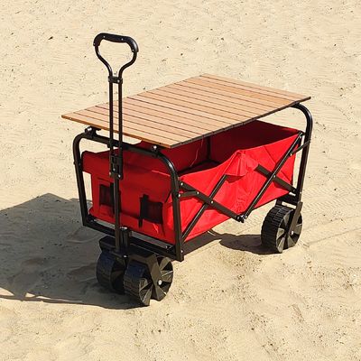 De brede Kar die van het Wielen Praktische Vouwbare Strand Industriële Opslag lassen die Wagen vouwen