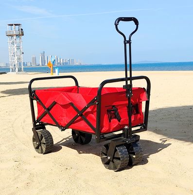 De brede Kar die van het Wielen Praktische Vouwbare Strand Industriële Opslag lassen die Wagen vouwen