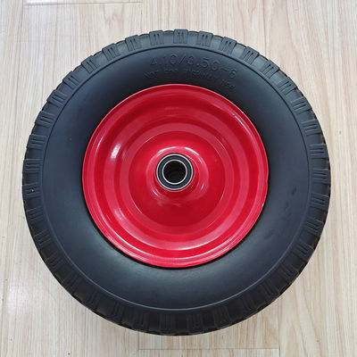 3.50-6 het Karretjewielen van Rim Sack Barrow Rubber Pneumatic van het band Rode Staal 10 Duim