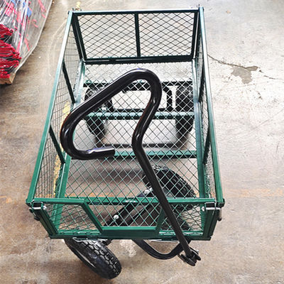 75L de Luchtwiel van tuinmesh cart heavy duty metal Mesh Garden Cart 350-4