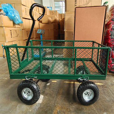 75L de Luchtwiel van tuinmesh cart heavy duty metal Mesh Garden Cart 350-4
