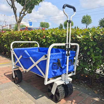 Het vouwen van het Strandkarretje van de Wandelwagenwagen Opvouwbare de Jonge geitjeswagen van de Visserijkar