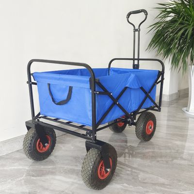 Van de de Wagen Pneumatische Band van het roestvrij staalkader de Opvouwbare Vouwende Kar van de de Wielen Draagbare Tuin