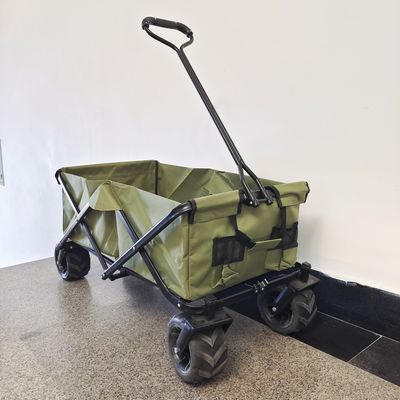 Brede de Kar van het Wielen Opvouwbare Strand Multifunctionele het Kamperen Kar die Wandelwagenwagen vouwen