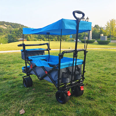 Camping Utility vouwwagon wagen strand trolley met verstelbare dak kofferbak