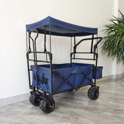 Opvouwbare campingwagen Strand trolley wagen met dak Dollies vouwwagen