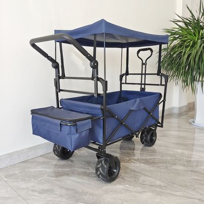 Opvouwbare campingwagen Strand trolley wagen met dak Dollies vouwwagen