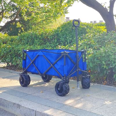 Heavy Duty Camping Wagon Cart Verstelbare handgreep Opvouwbare handwagens met PU-wielen