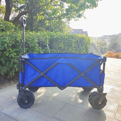 Heavy Duty Camping Wagon Cart Verstelbare handgreep Opvouwbare handwagens met PU-wielen