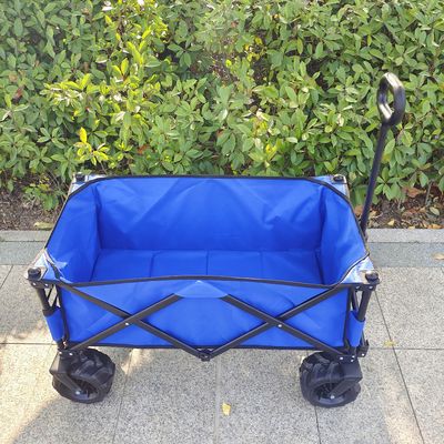 Heavy Duty Camping Wagon Cart Verstelbare handgreep Opvouwbare handwagens met PU-wielen