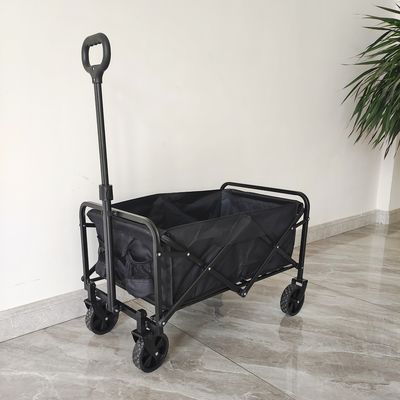 Outdoor staal frame mini camping opvouwbare wagenkar met verstelbare stuurwielen