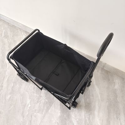Outdoor staal frame mini camping opvouwbare wagenkar met verstelbare stuurwielen