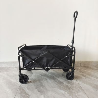 Outdoor staal frame mini camping opvouwbare wagenkar met verstelbare stuurwielen