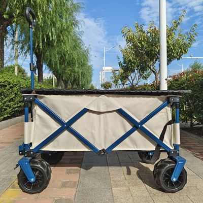 Verlengde trekbalk Strand vouwtruck Camper PU wiel Zwaar staal frame Breed wielen
