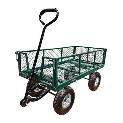 Irononton Steel Garden Cart 440 lb Capaciteit Zware tuin dump truck Rubber opblaasbaar wiel