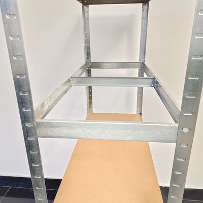 5 lagen zware showroomplanken magazijn monsterscherm ijzeren frame gegalvaniseerd