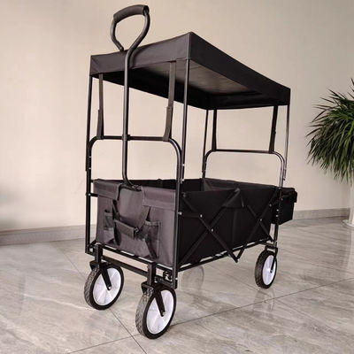 Opvouwbare opvouwbare wagen met afneembare overkapping Opvouwbare wagen met 360 graden draaiwielen