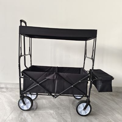 Opvouwbare opvouwbare wagen met afneembare overkapping Opvouwbare wagen met 360 graden draaiwielen