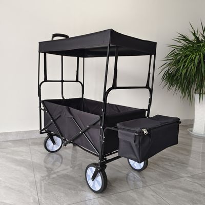 Opvouwbare opvouwbare wagen met afneembare overkapping Opvouwbare wagen met 360 graden draaiwielen