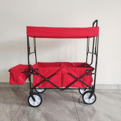 Outdoor Camping Wagon Stroller Met Dak Voor Kinderen Picnic Beach